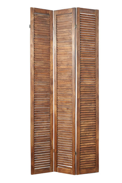 Folding wooden sash or partition