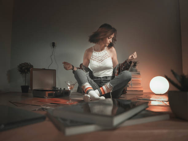 Listening to records