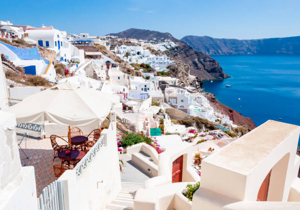 istock Oia village panorama, Santorini island, Greece 1311832562