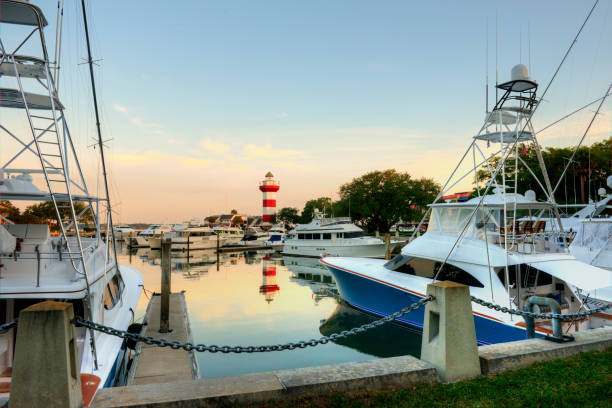 istock Harbor Town Lighthouse at Sunrise-Hilton Head, South Carolina 1311834539