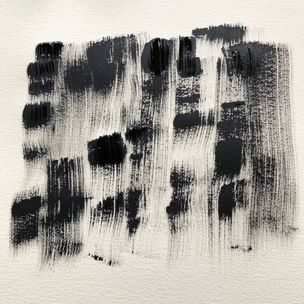 istock Black and White Paint Brush Strokes 1311834791
