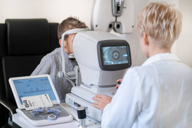 istock A boy receiving an eye test in a very modern clinic 1311834826