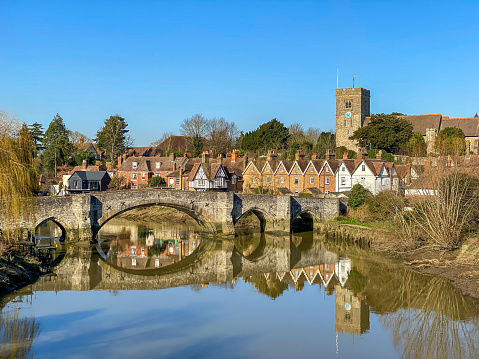 Aylesford village in the County of Kent, England, UK