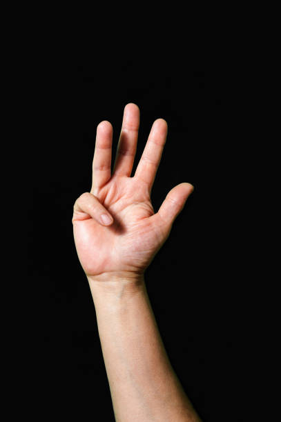 istock Number 4 on a dark background 1311839823
