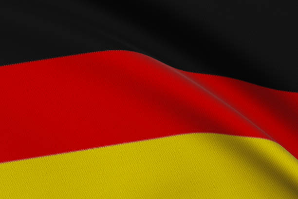 istock Flag of Germany waving on the wind 1311840653