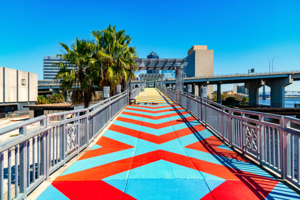 Colorful Sidewalk Into Downtown Jacksonville