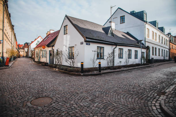 istock View down the cobblestone streets in Lund, Sweden 1311851551