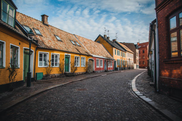 istock View down the cobblestone streets in Lund, Sweden 1311851692