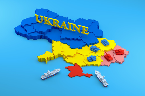Ukraine Crisis. 3d Rendering