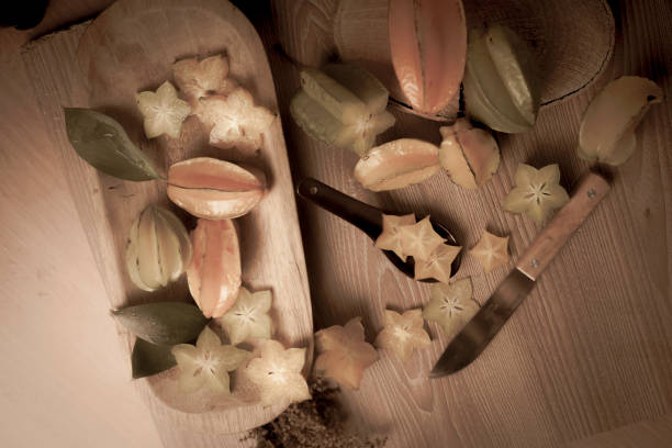 istock Still life of star fruit, top view 1311852335