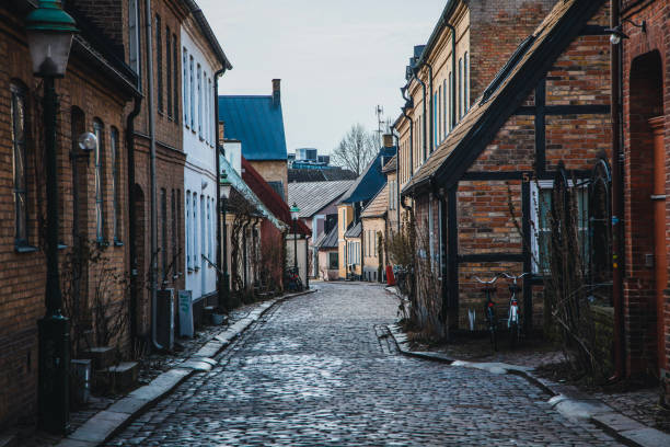 istock View down the cobblestone streets in Lund, Sweden 1311852392