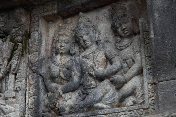 istock Wall art at Candi Prambanan Temple Complex, Yogyakarta, Central Java, Indonesia 1311854337