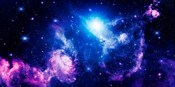 istock Cosmic background with nebula and shining stars 1311864516