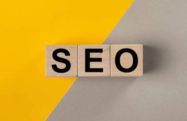 acrónimo de palabras seo, concepto de optimización del motor de búsqueda - single word keywords seo key fotografías e imágenes de stock