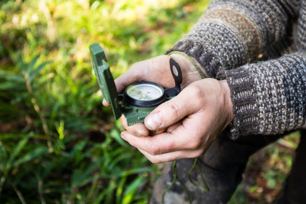 istock Hands holding a compass in the outdoors 1311890276