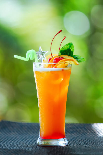 istock Orange cocktail with cherries, mint and orange slices 1311890961