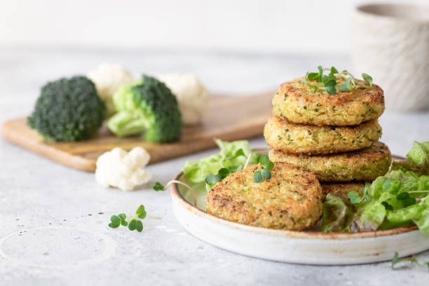 istock veggie burgers with quinoa, broccoli, cauliflower 1311907051