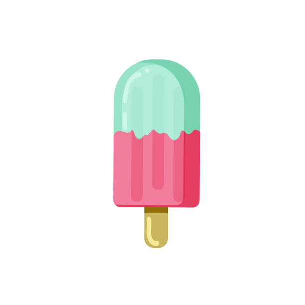 illustrations, cliparts, dessins animés et icônes de illustration savoureuse de vecteur de popsicle d’été de crème glacée - batonnet glace