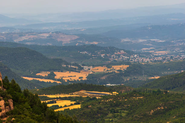 summer rural landscape inside the Catalunja hills, Spain