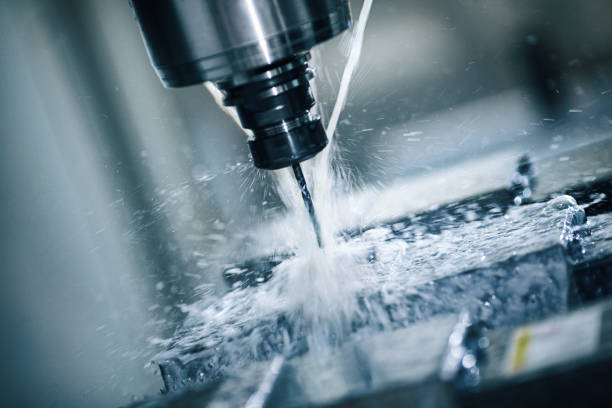 istock High end metal drilling at a steel processing plant. 1311912295