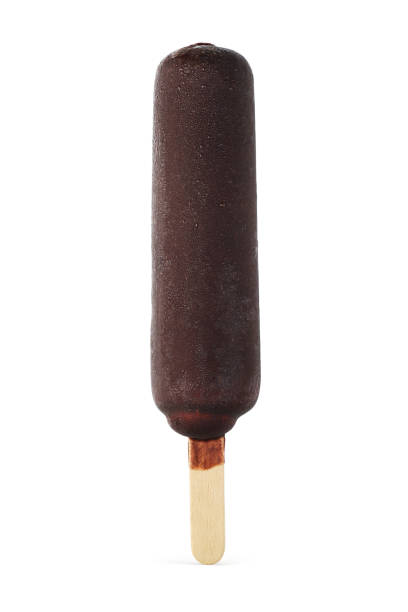 istock Brown chocolate coated popsicle ice cream isolated on white. 1311913794