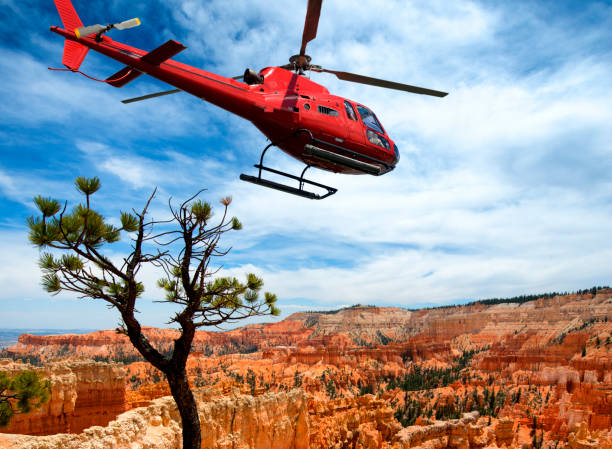 istock Helicopter flying over Bryce Canyon. 1311914585