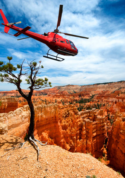 istock Helicopter flying over Bryce Canyon. 1311914591