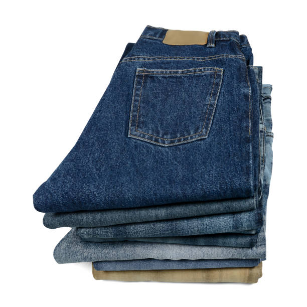 istock Stack Of Jeans With Multiple Colors Isolated On White Background 1311915714