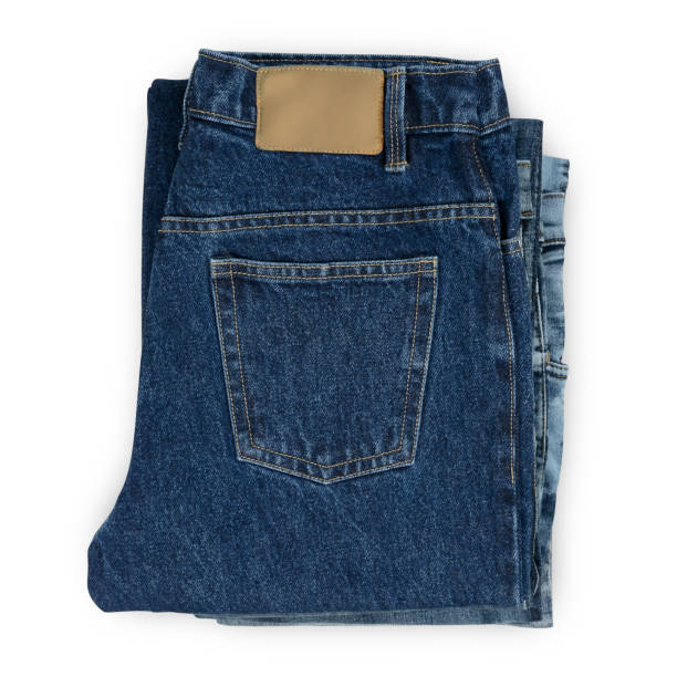 istock Stack Of Jeans With Multiple Colors Isolated On White Background 1311915790