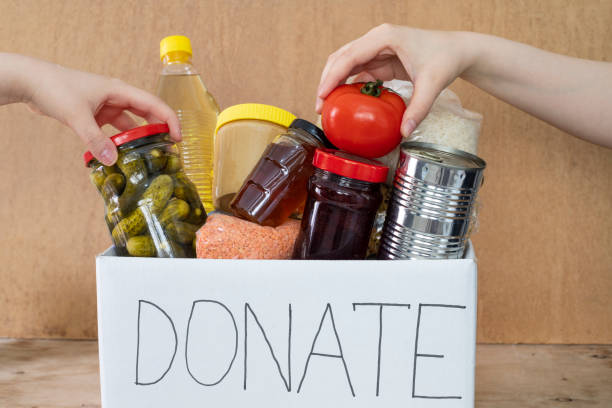 istock Donation box with food. 1311922596