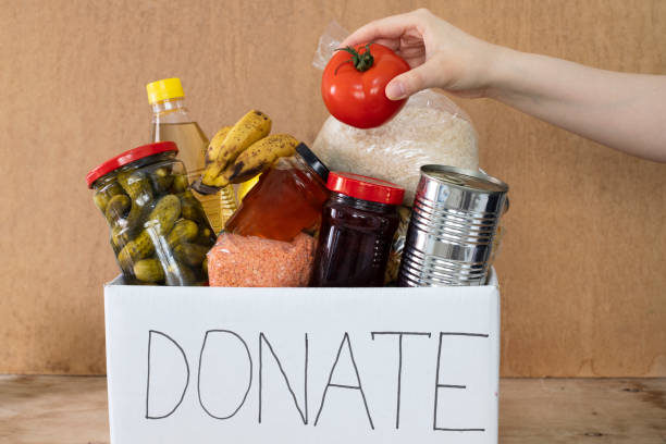 istock Donation box with food. 1311922663