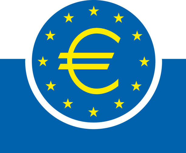 logo der europäischen zentralbank ezb - deutschland. - ecb stock-grafiken, -clipart, -cartoons und -symbole