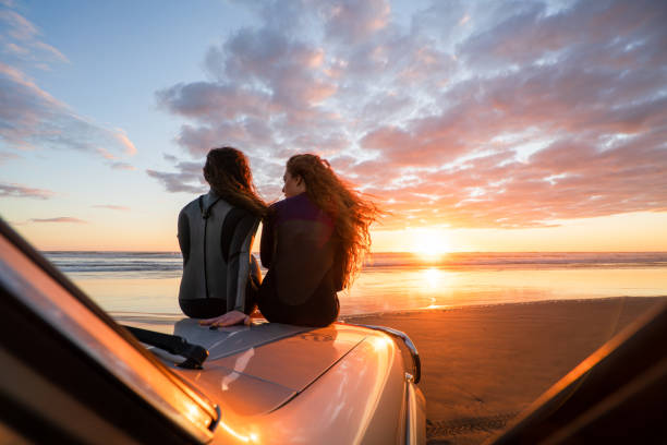 Surfing a way of spending time with friends.