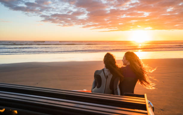 istock After surfing resting at sunset. 1311930654