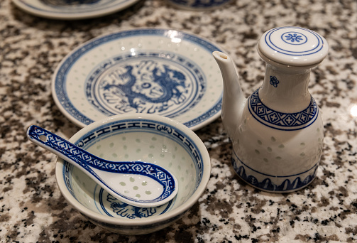 Chinese traditional blue and white porcelain tableware