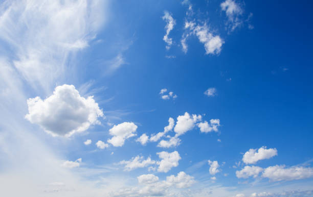istock Summer blue sky with clouds, skyline background 1311933631