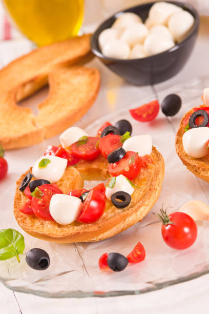 istock Friselle with tomatoes and mozzarella cheese. 1311935042