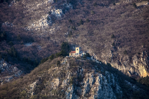 Church of ST. Mary On Hill Peak in Vitovlje on the Edge of Trnovski Forest.