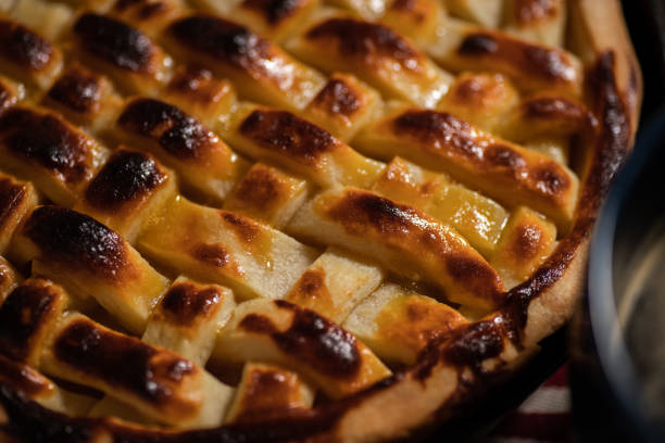 The cinnamon flavored pineapple pie and a cup of coffee americano with a cinnamon stick for afternoon tea.