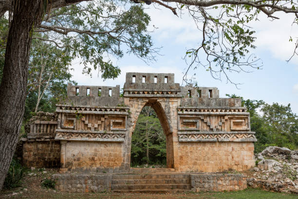 istock Ancient mayan arch at Labna mayan ruins, Yucatan, Mexico 1311936317