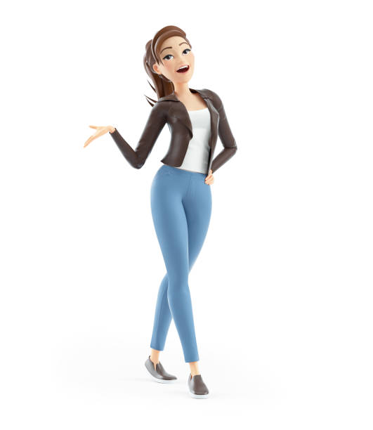 istock 3d cartoon woman happy walking 1311945356