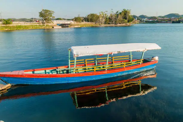 Photo of Boat at Peten Itza lake nar Flores, Guatema