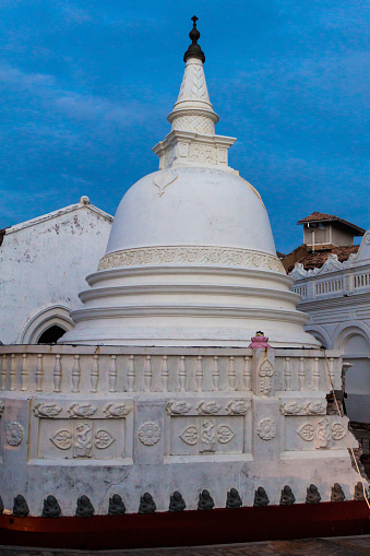 Dagoba Stupa at Sudharmalaya Temple in Galle Fort, Sri Lanka