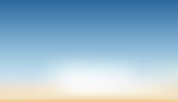 istock Morning sky, Horizon Spring sky scape in blue and yellow colour,Vector of nature sky in sunny day Summer, Horizon Natural banner background for World environment day, Save the earth or Earth day 1311966689
