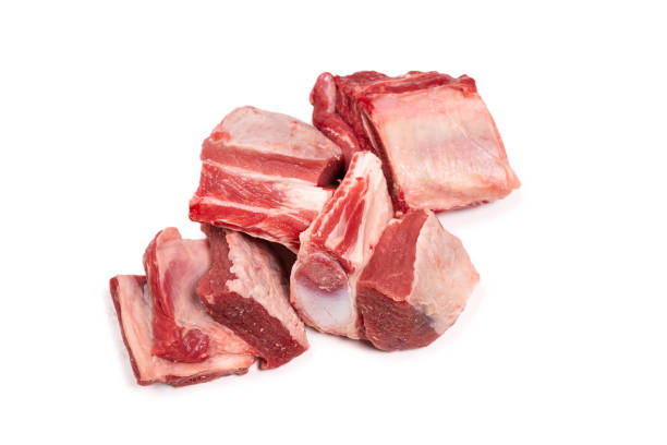 istock Raw beef ribs isolated on white background. 1311969389