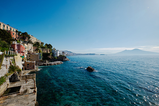 Naples City Coastline from Posillipo Hill, Italy