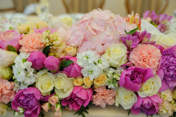istock Flowers decoration background for wedding party 1311972155