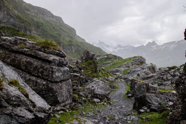 Beautiful swiss alpine landscape in summer.