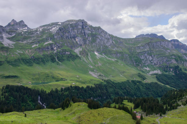 Beautiful swiss alpine landscape in summer.