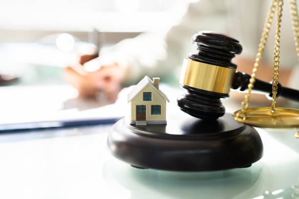 asta immobiliare - legal system trial auction gavel foto e immagini stock